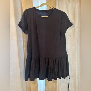 Navy J Crew Short Sleeve Top, Size Large